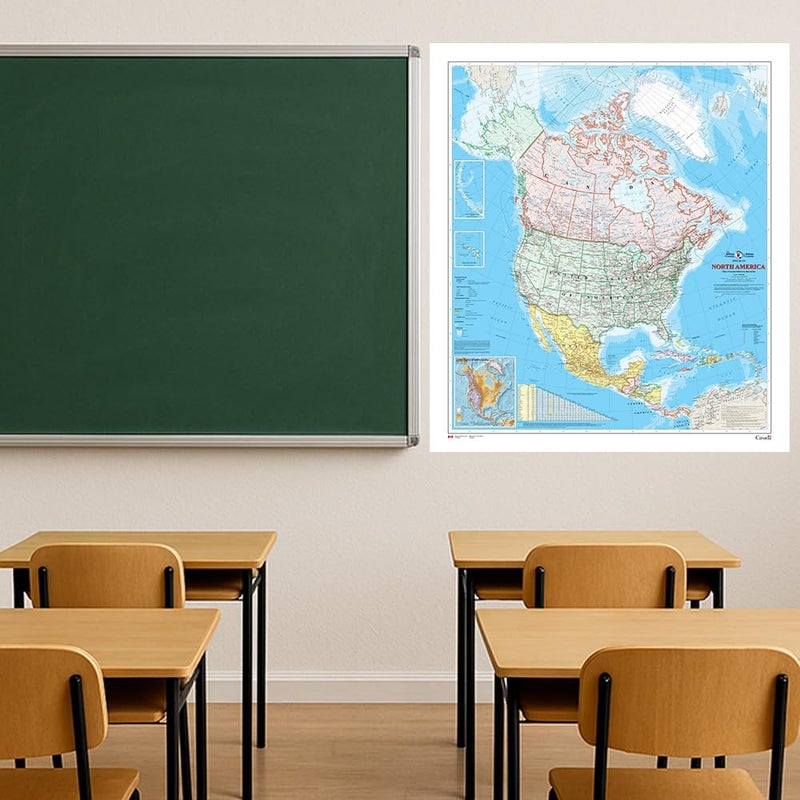 MapSherpa North America Wall Map - Atlas of Canada - 34" x 39" Paper - Image 2